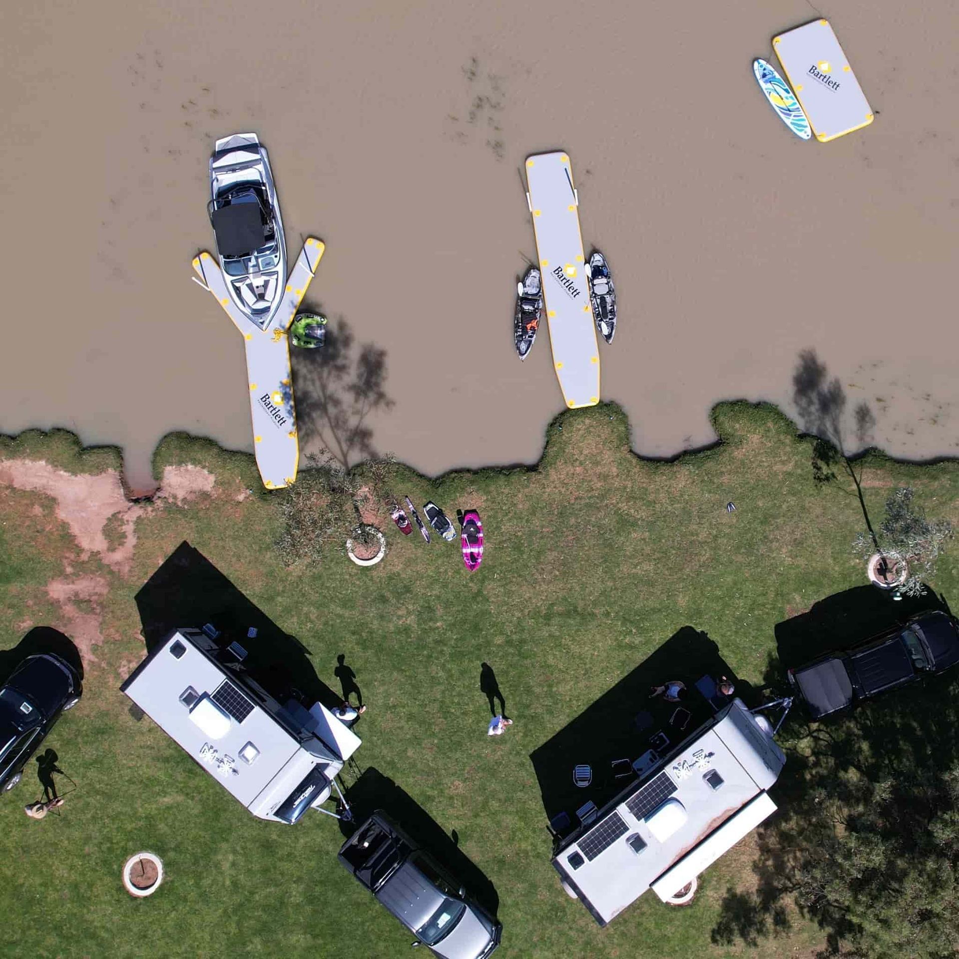 An Aerial View of Boats and Rvs Near a Body of Water — OSP Automotive & Marine In Grafton, NSW
