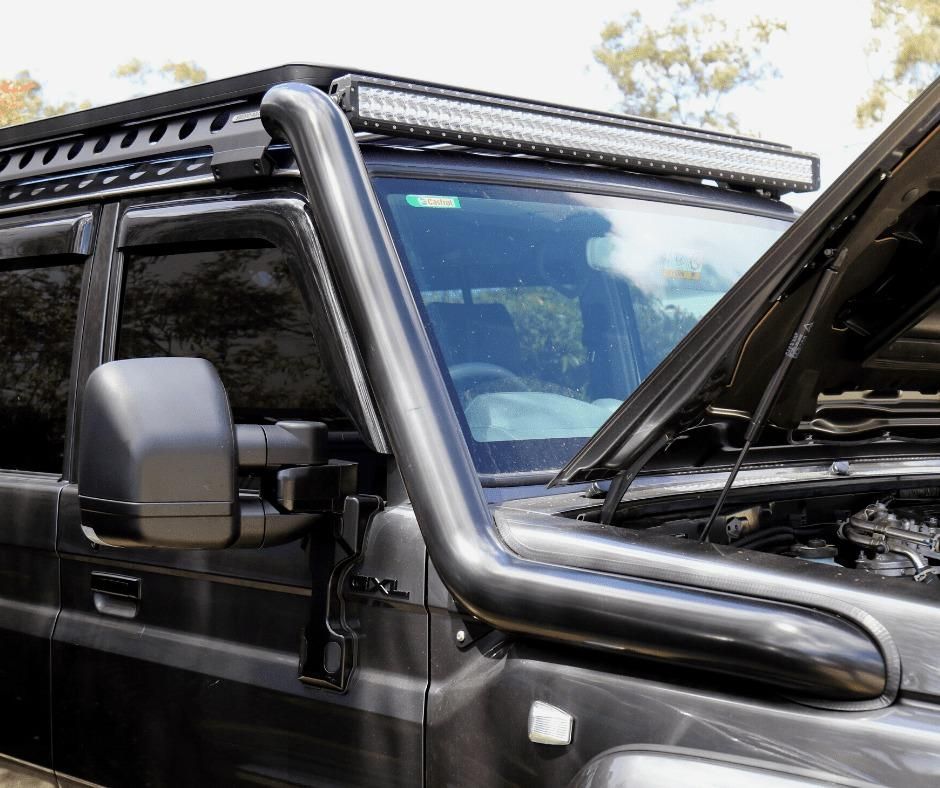 A Jeep With the Hood Open and a Snorkel on the Hood — OSP Automotive & Marine In Grafton, NSW