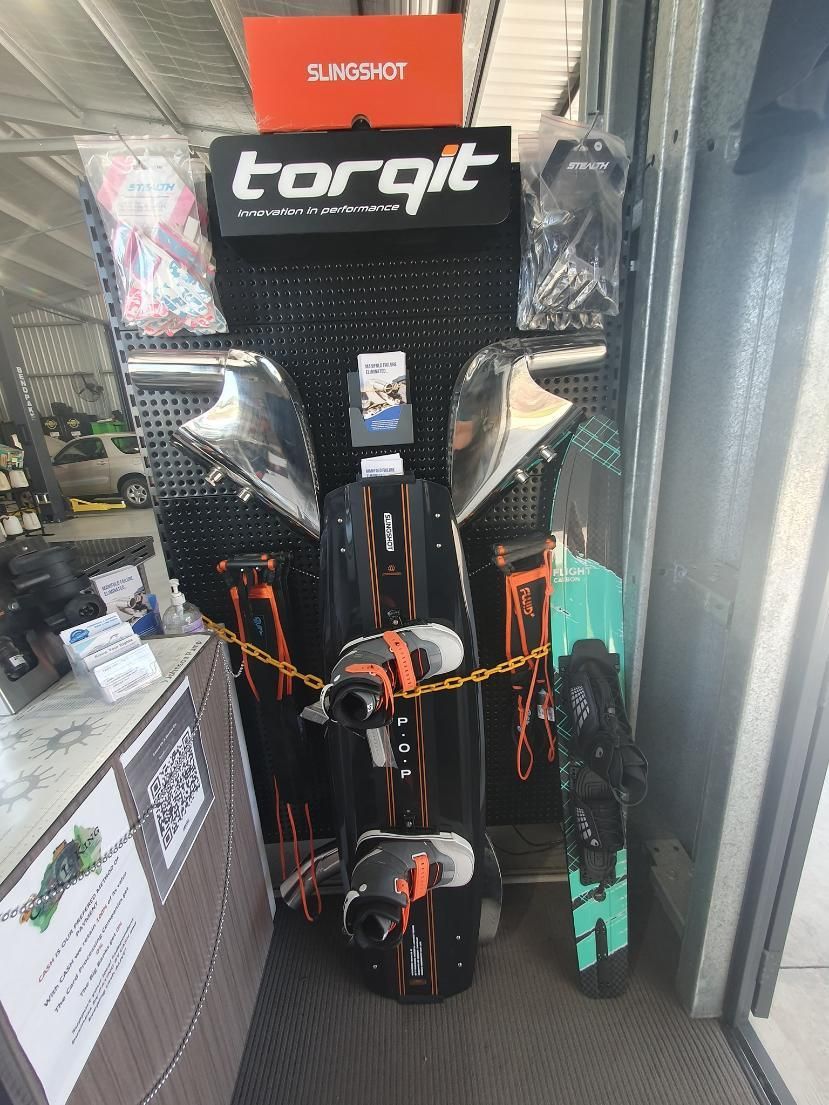 A Display of Snowboards in a Store With a Sign That Says Targit — OSP Automotive & Marine in Iluka, NSW