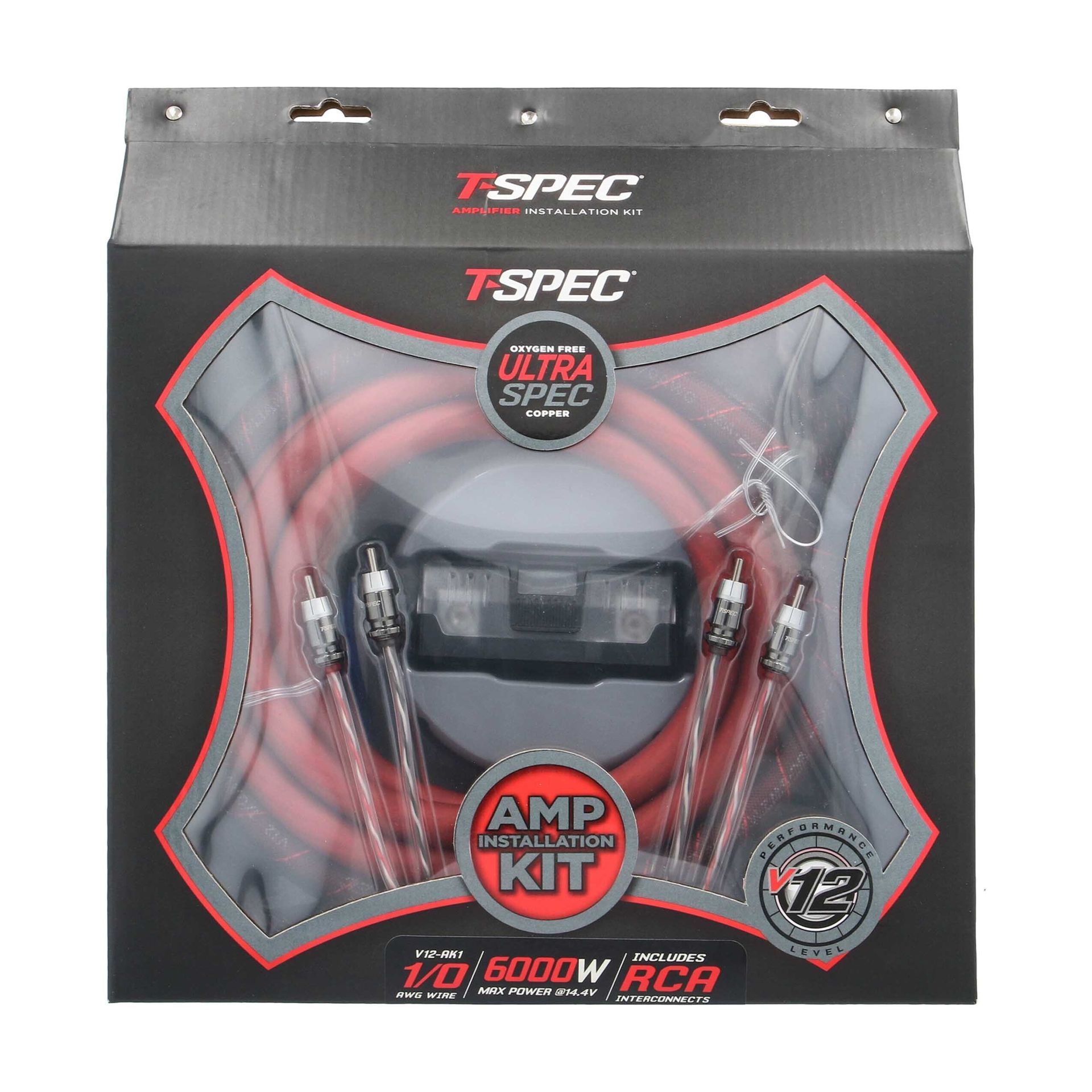 V12 8 AWG Amp Kit - 600 W with RCA Cable