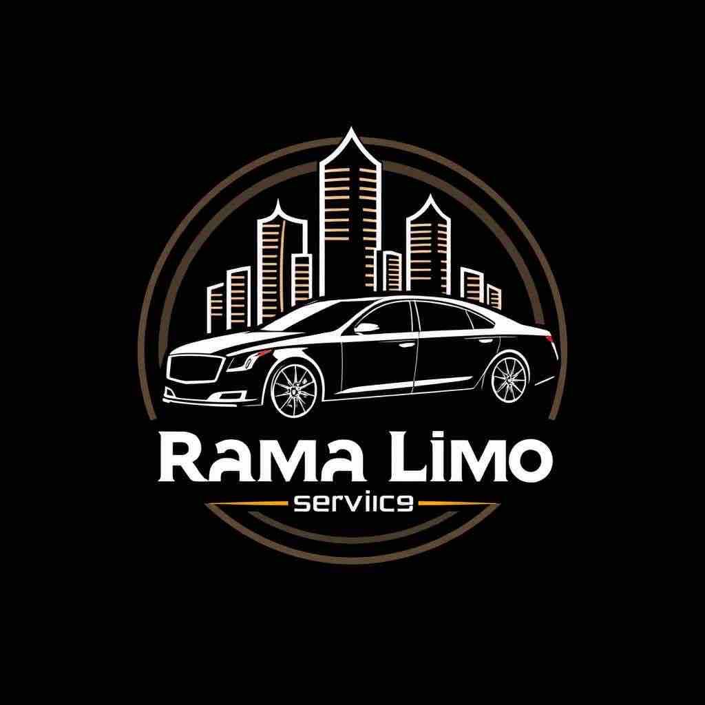 Logo: black car in front of a city skyline, with the words 