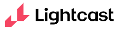 Lightcast logo with a pink geometric shape and black text.
