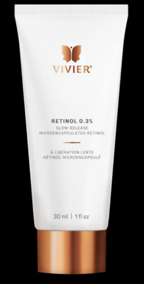 A tube of vivier retinol 0.3 % lotion