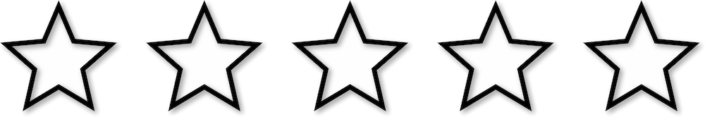A row of black and white stars on a white background.