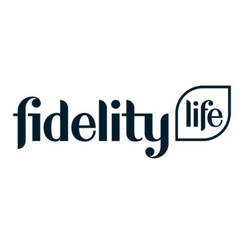 The fidelity life logo is on a white background.