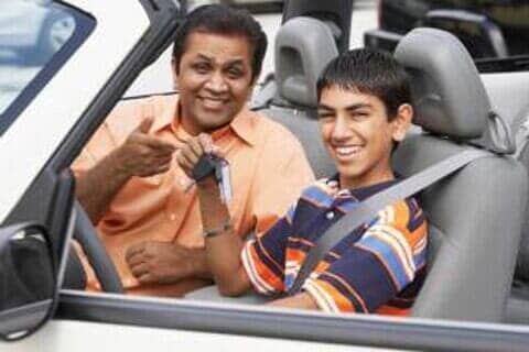 Father and son in car - Time-Saving Driver's Education Course and Training in Canonsburg PA