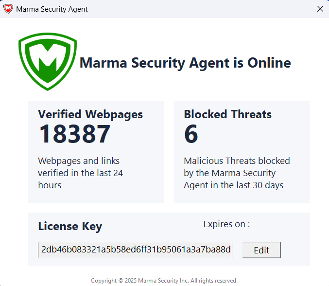 Marma Security Agent for Windows