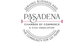 The logo for the pasadena chamber of commerce and civic association