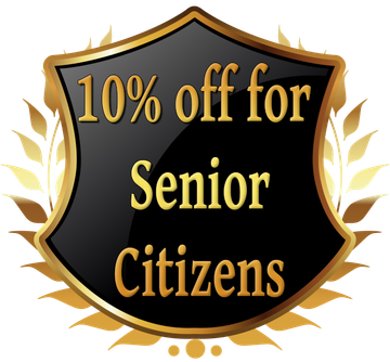10% Off For Senior Citizens Badge