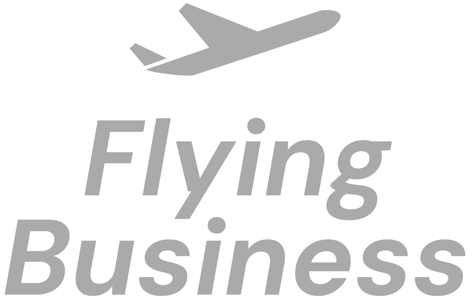 Airplane icon above the words 