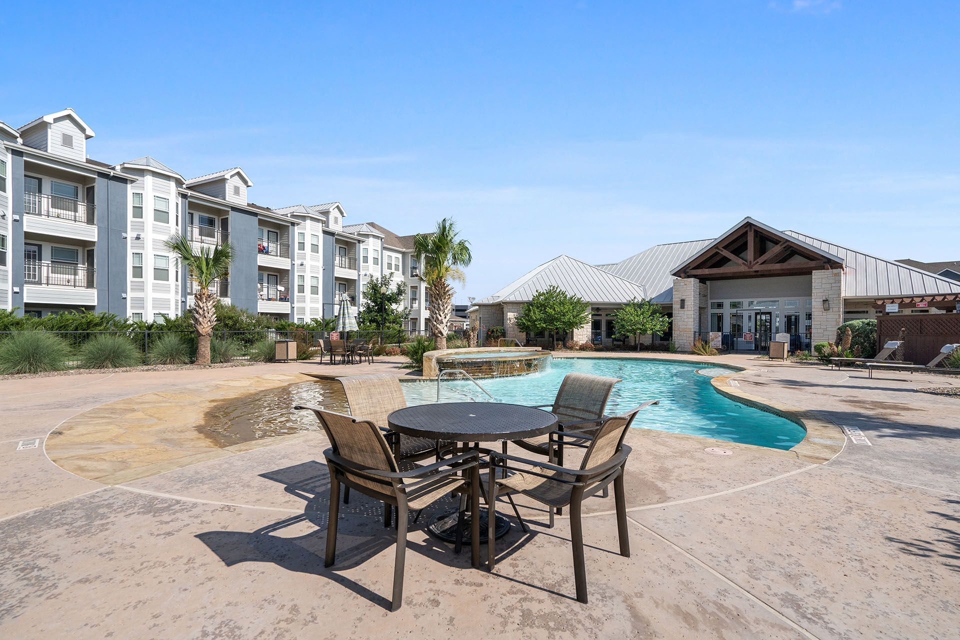 Poolside Dining Tables at Residence at Midland, Texas