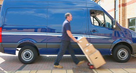 van carrying items for storage