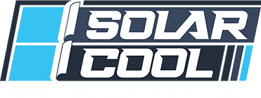 A logo for solar cool is shown on a white background.