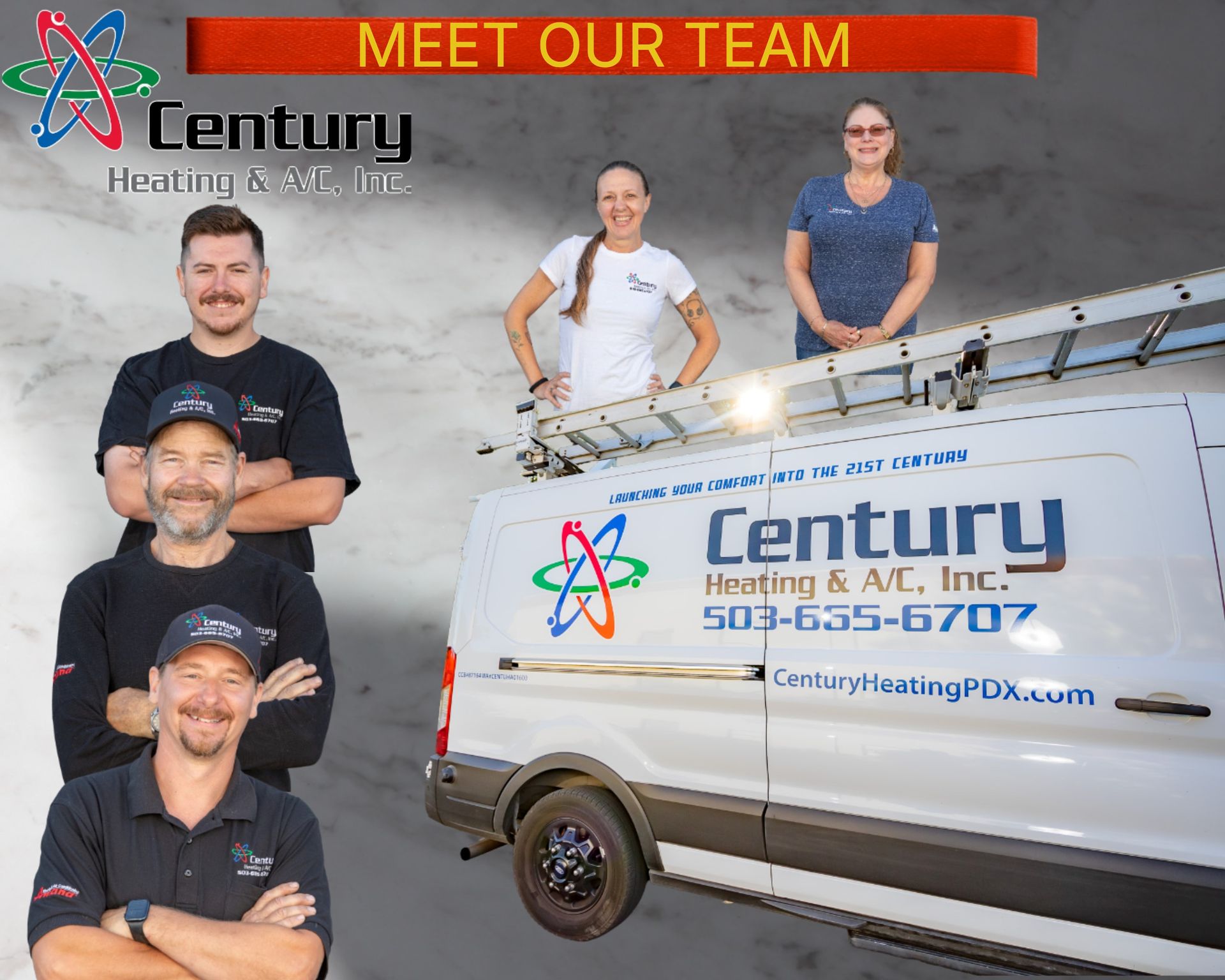 Man Fixing Aircon — Gresham, OR — Century Heating & A/C Inc.