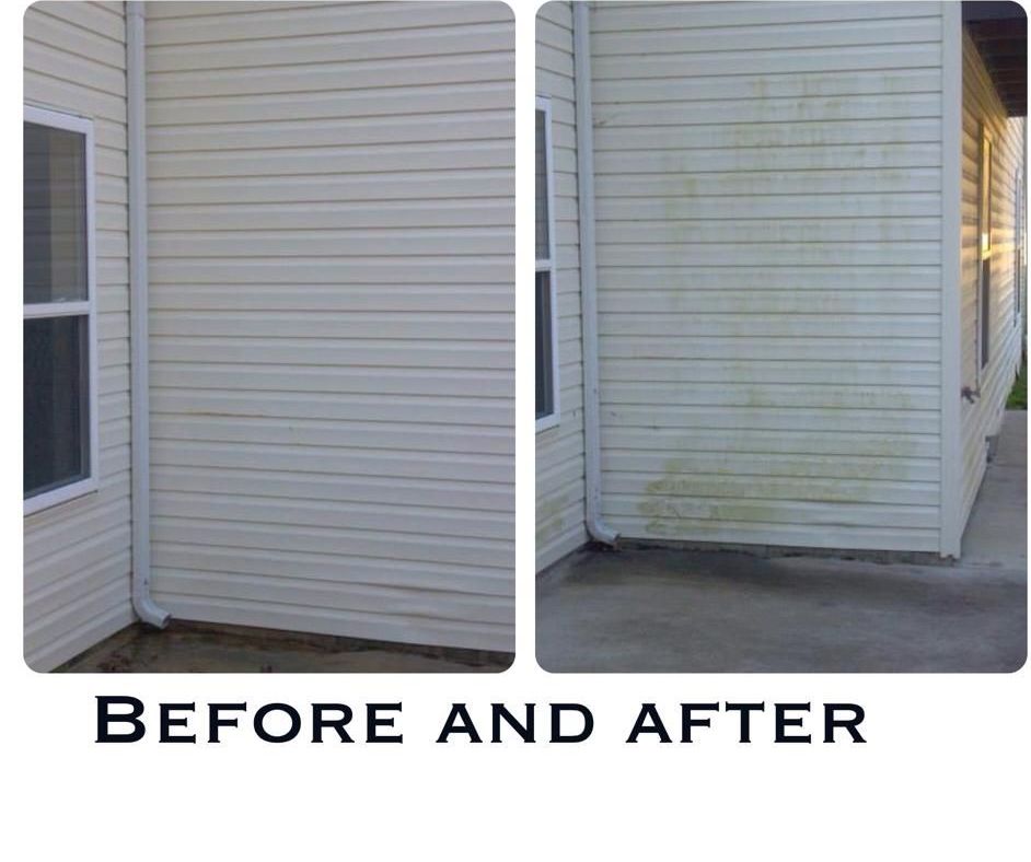 Before and After siding cleaning in Weldon Spring, MO