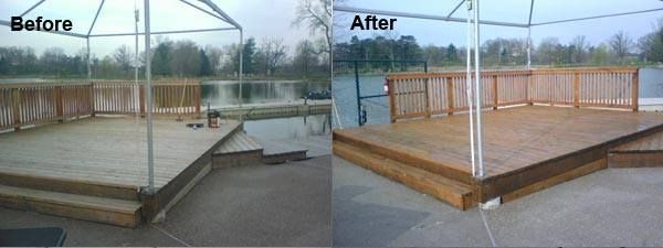 Hot Shotz Commercial Power Washing pool deck in St. Louis MO