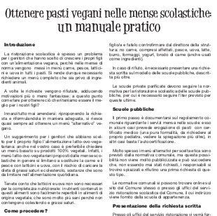 Ottenere pasti vegani nelle mense scolastiche