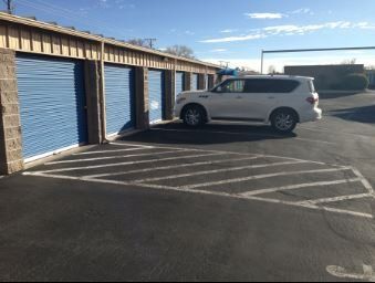 RV Storage — Storage Unit With Car Parked in Albuquerque, NM