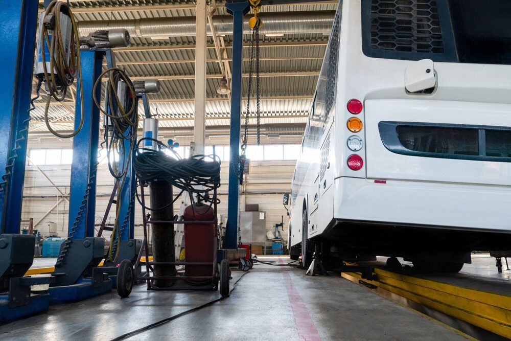 Bus in Panel Beaters workshop — Panel Beater in Griffith, NSW