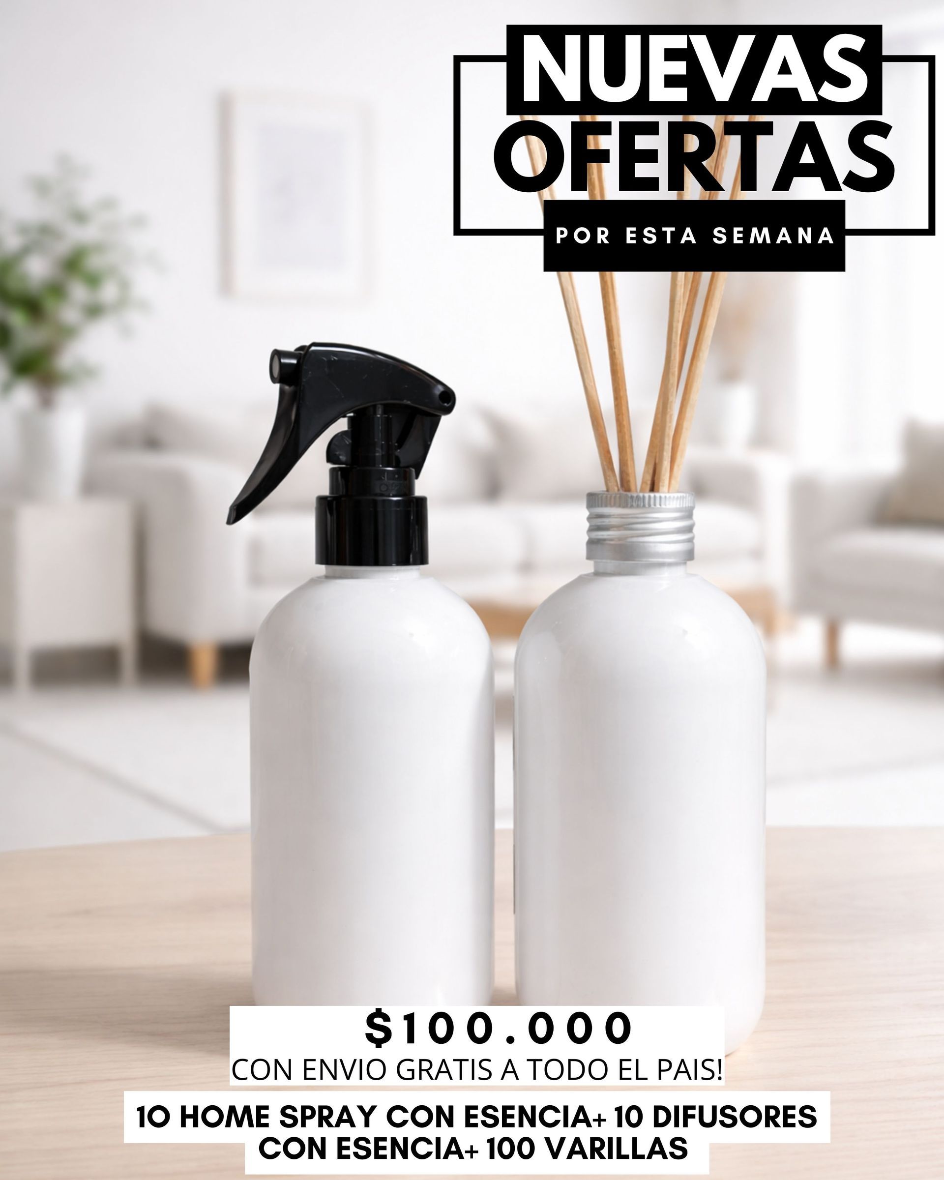 Promo difusor y home spray x 20 unidades