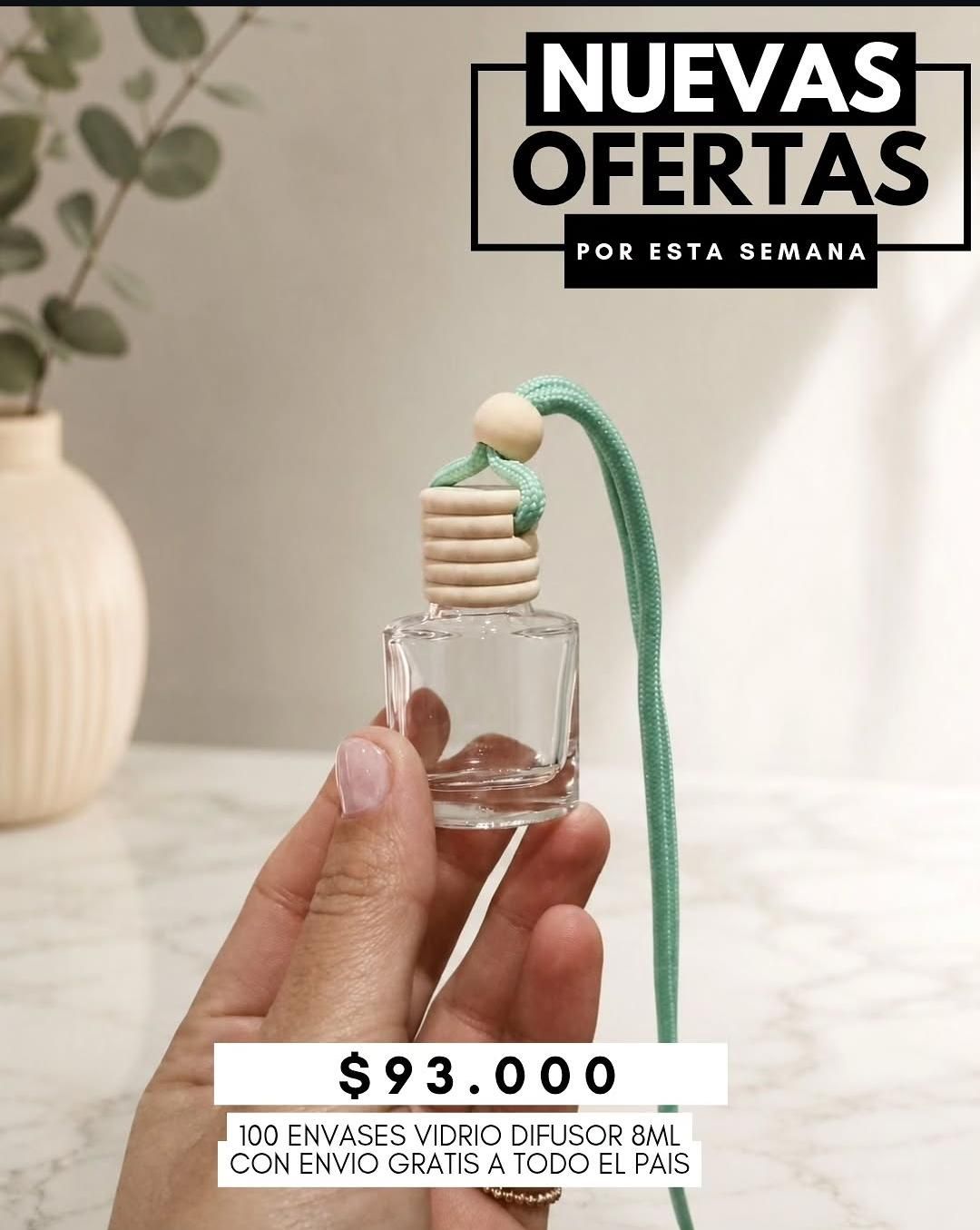 promo 100 envases difusor 0val 8ml x 100unidades