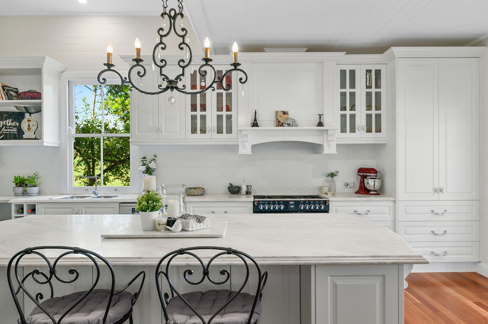 Contemporary Kitchen With White Cabinets — Plumbe Joinery in Coffs Harbour, NSW