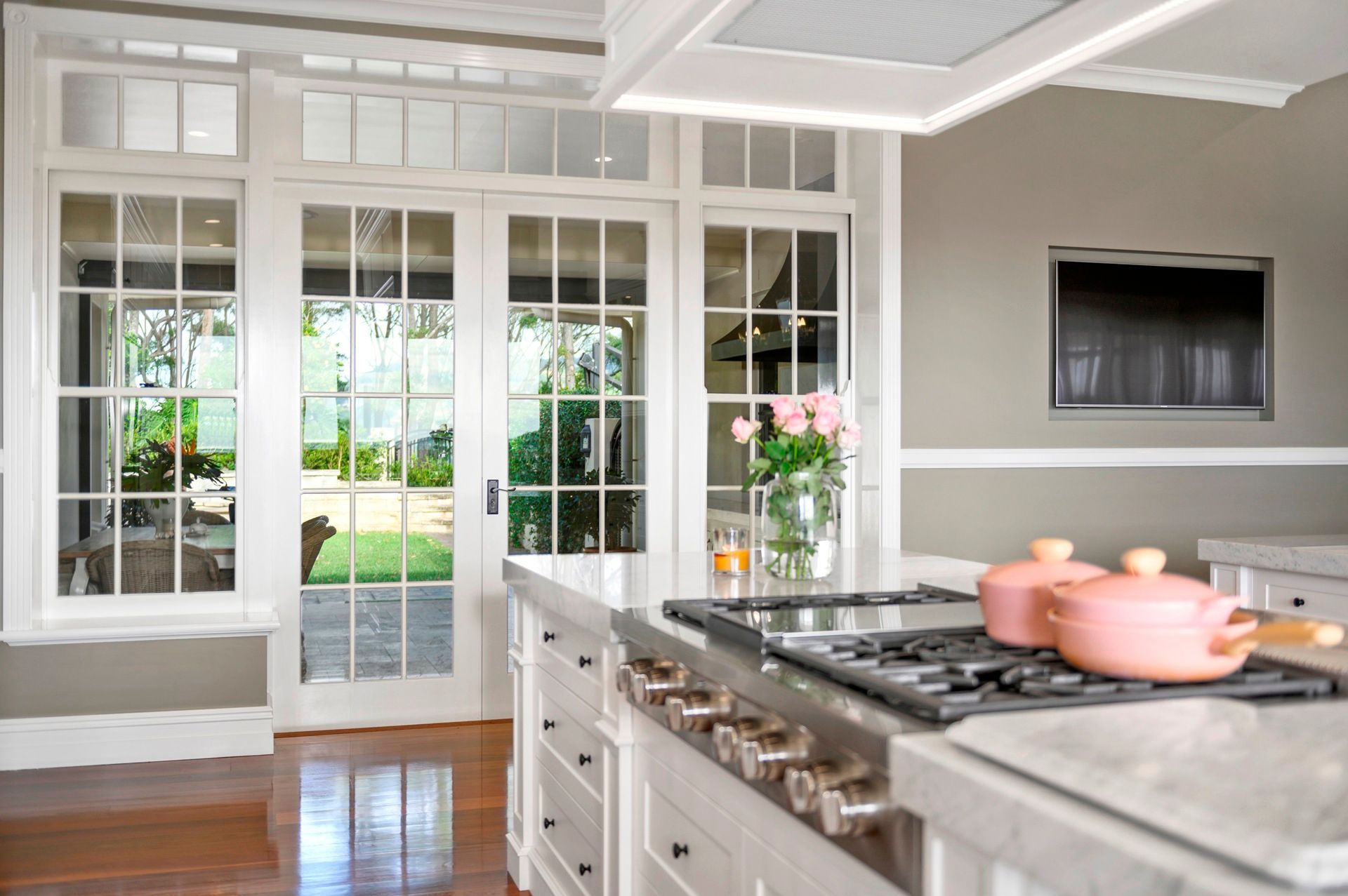 Custom Joinery Kitchen With White Cabinetry — Plumbe Joinery in Coffs Harbour, NSW