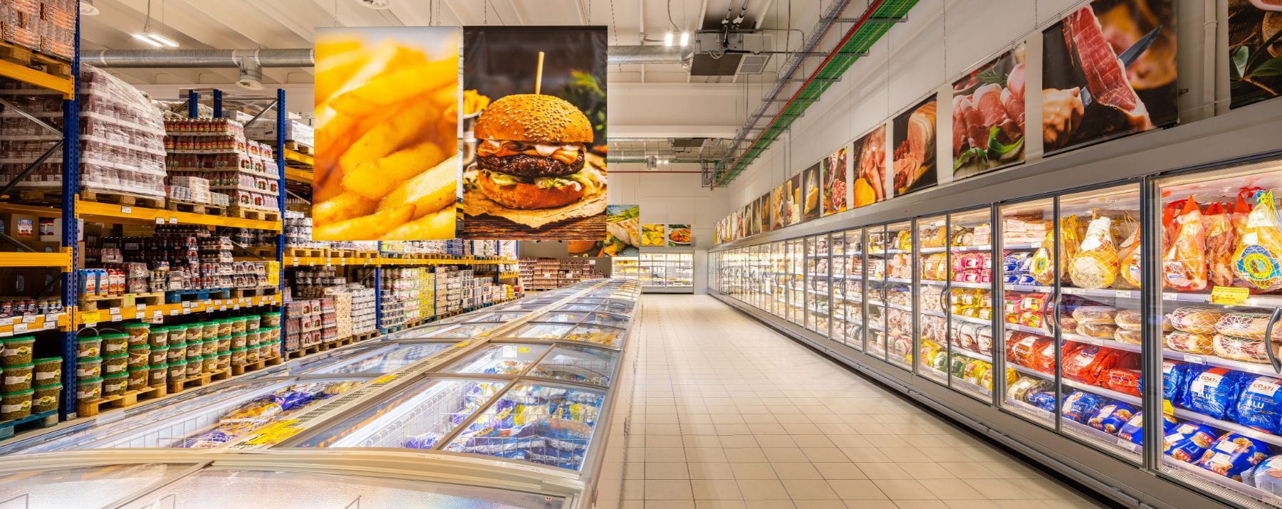 reparto surgelati di un supermercato