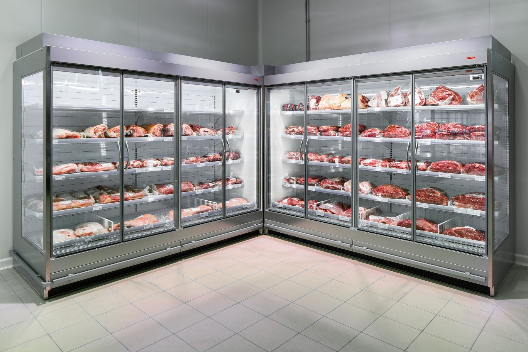 reparto carne surgelata dell'ingrosso