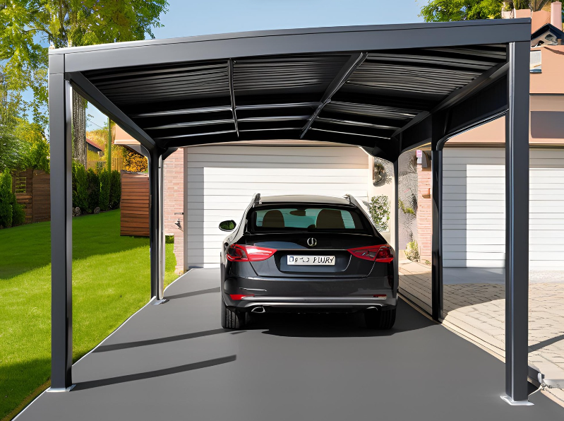 Carport met zonnepanelen