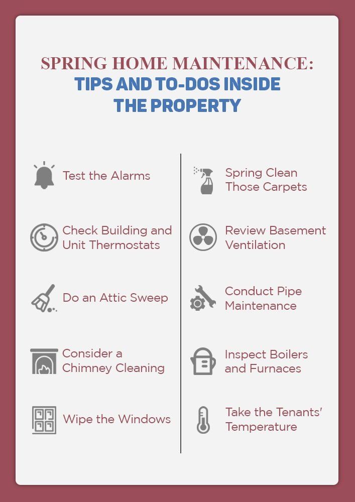 infographic of spring home maintenance tips