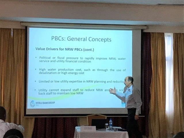 Men at a presentation together