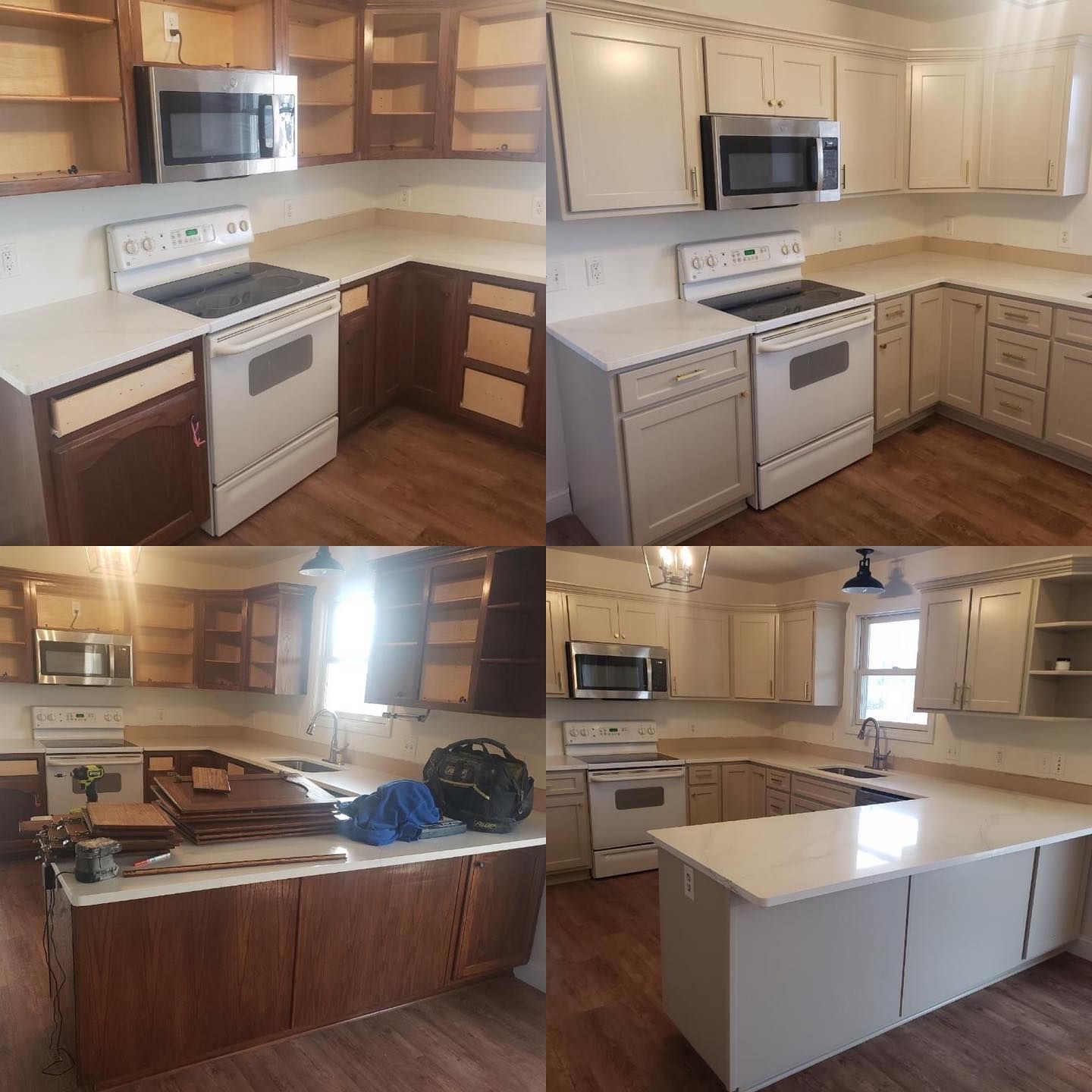 Before and After Finished Project - Wentzville, MO - STL Cabinet Refinishing