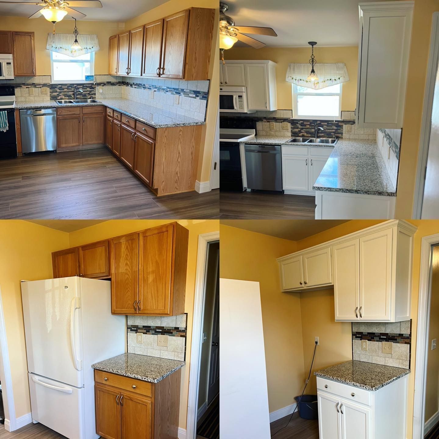 Before and After Finished - Wentzville, MO - STL Cabinet Refinishing