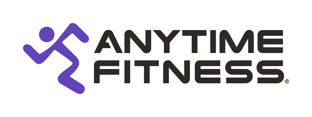Anytime Fitness logo: purple running figure next to the words 