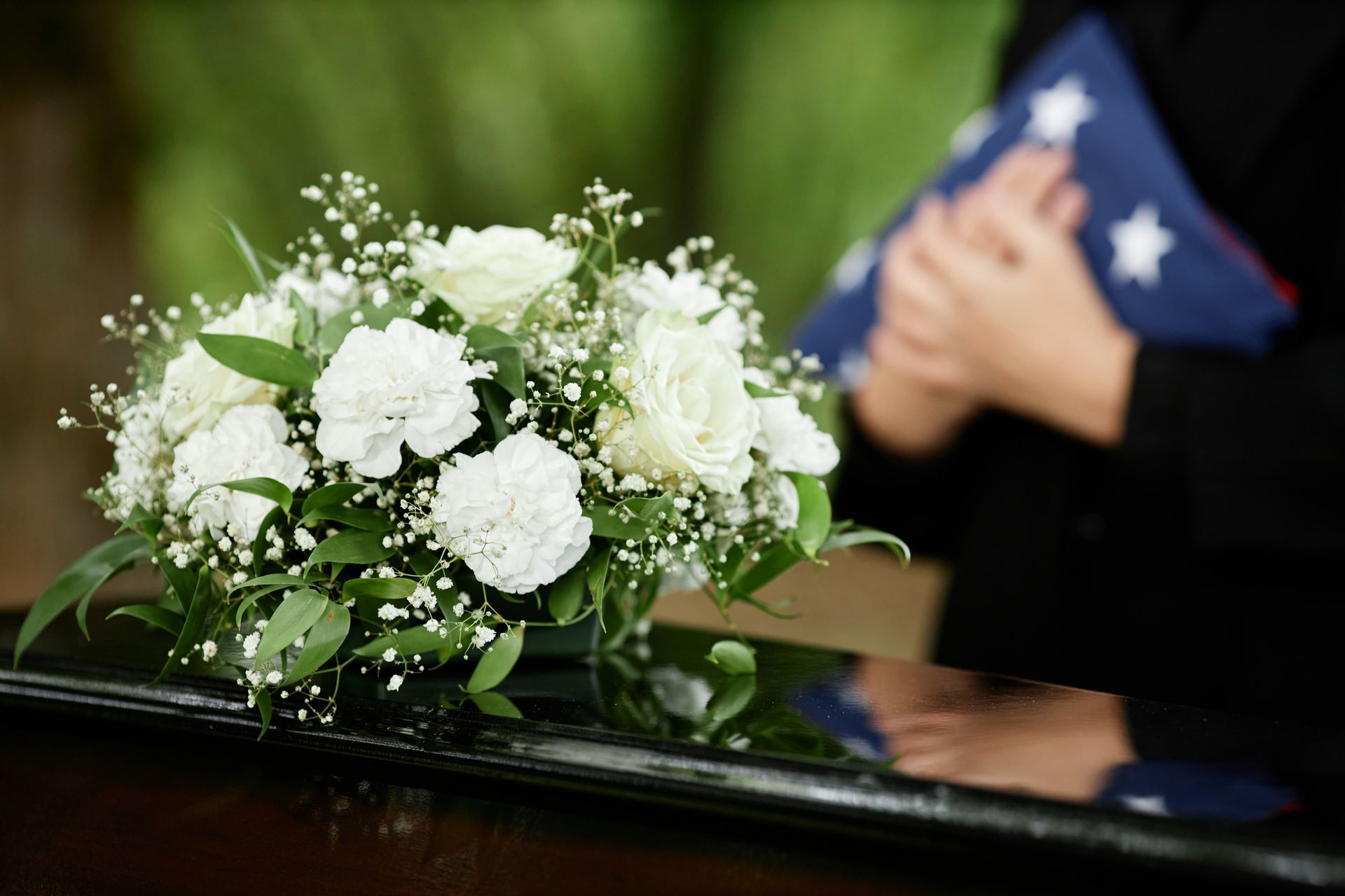 White Flower On Coffin | Wyong, NSW | Bowden Funerals Pty Ltd