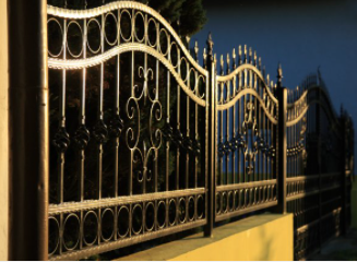 Wrought iron fence installed at a Cheyenne home