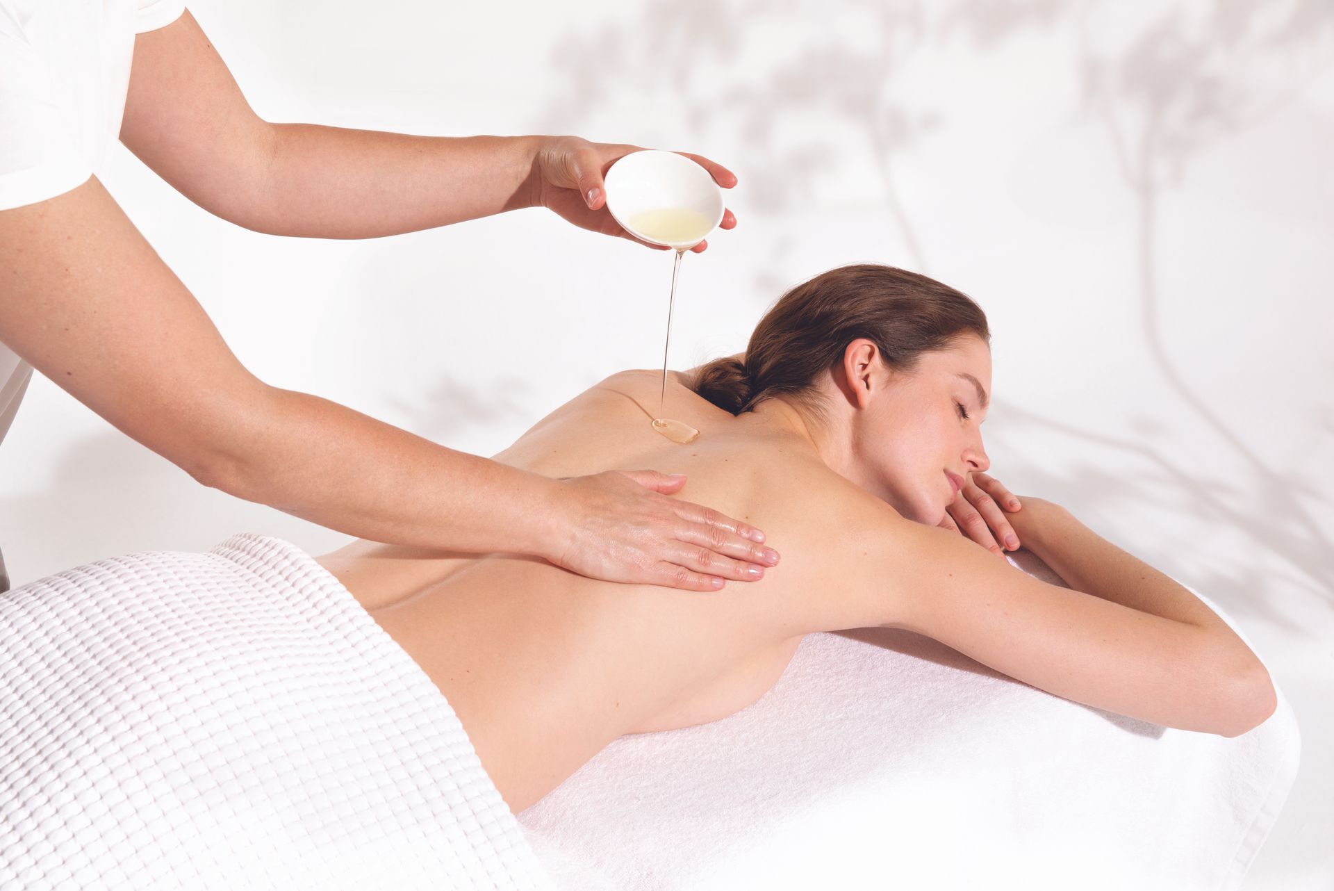 patient at the massage session