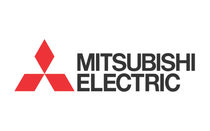 Mitsubishi Electric logo with red geometric icon and black text on a white background