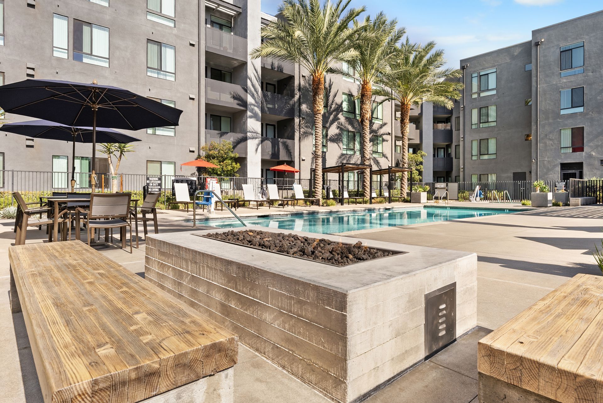 Pool with lounge chairs