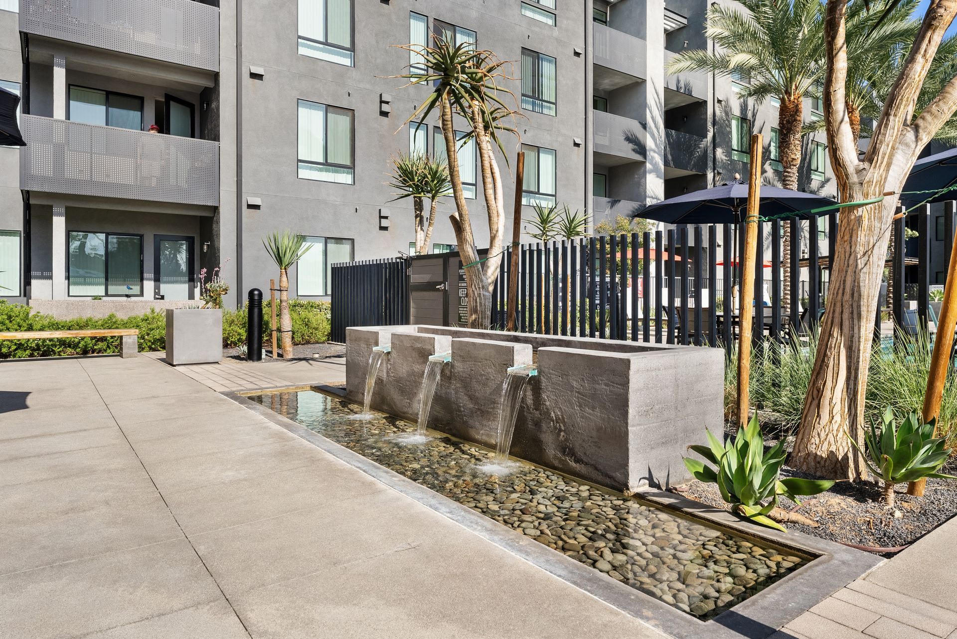 Building exterior and name sign