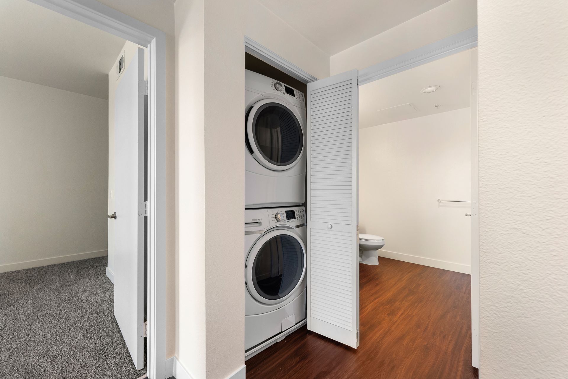 Sliding Photo Gallery Displaying Apartment Features - Laundry Closet