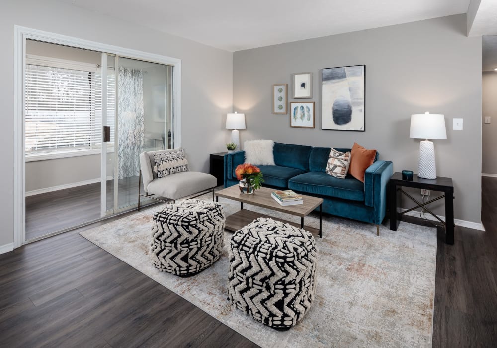 The Bentley at Marietta | Living Room Area with Couch and Chairs