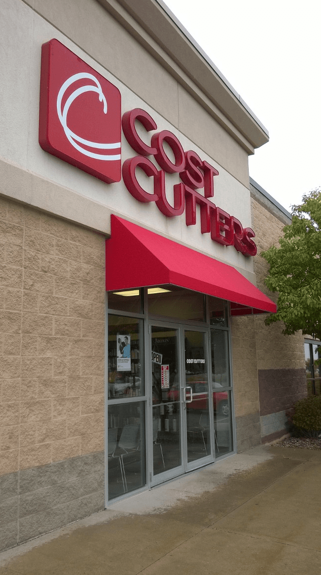 Cost Cutters Store Awning — Moorhead, MN — Olson Awning & Canvas
