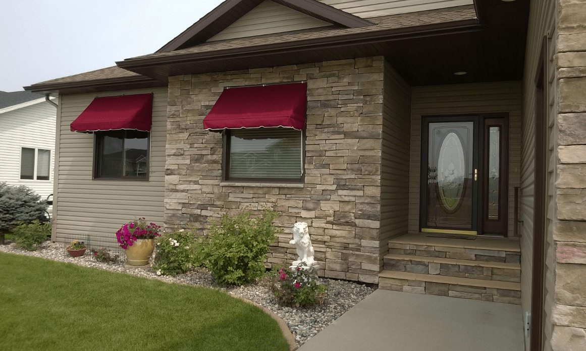 Red Pipe Frame Awning — Moorhead, MN — Olson Awning & Canvas