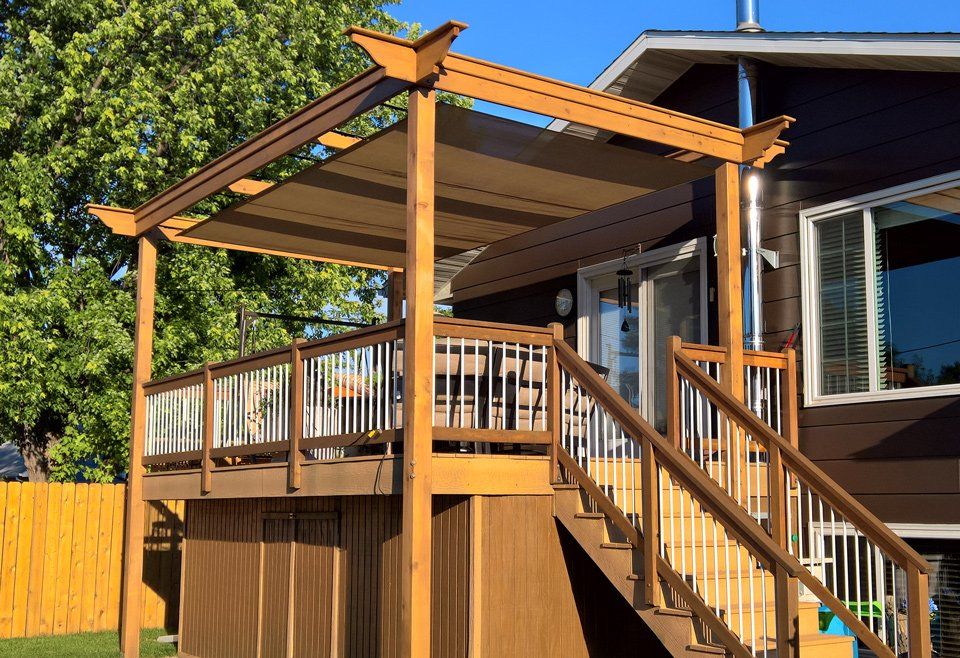 Brown Pergola Shade — Moorhead, MN — Olson Awning & Canvas