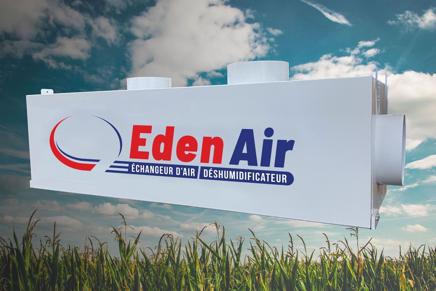 Une boîte blanche avec le mot eden air dessus