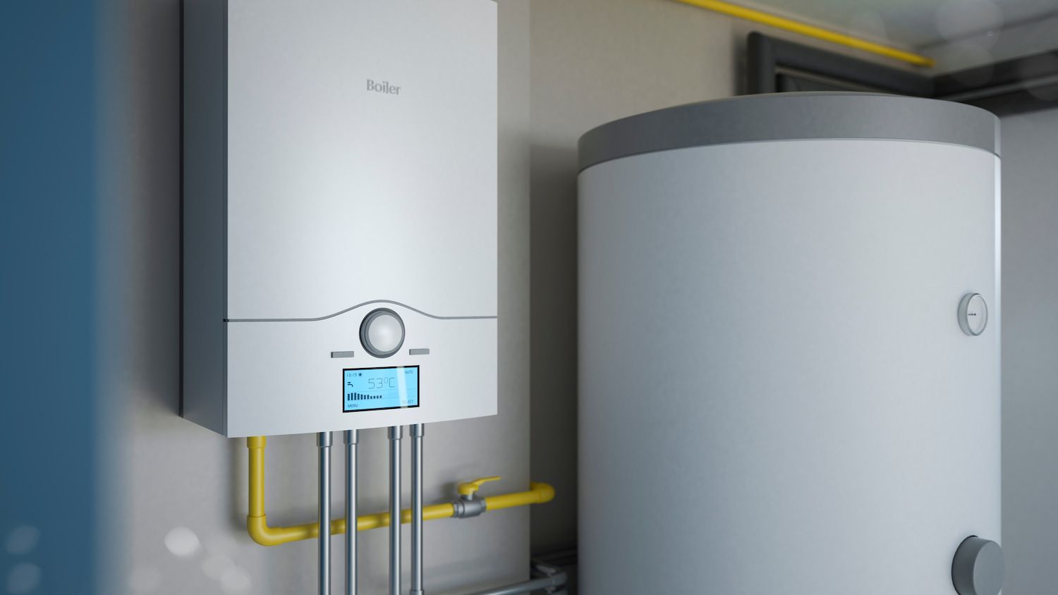 There Is A Boiler And A Water Heater In The Room — ARK Plumbing & Gasfitting In Exeter, NSW