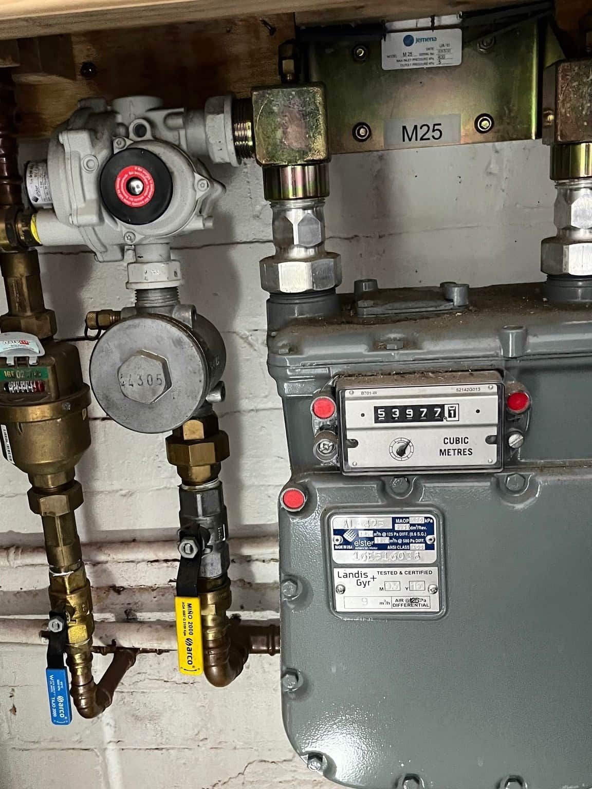 A Gas Meter With The Number On It — ARK Plumbing & Gasfitting In Berrima, NSW