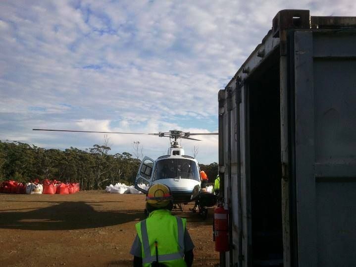 Helicopter Landed for Ecological Service — Lenah Valley, TAS — ECOtas